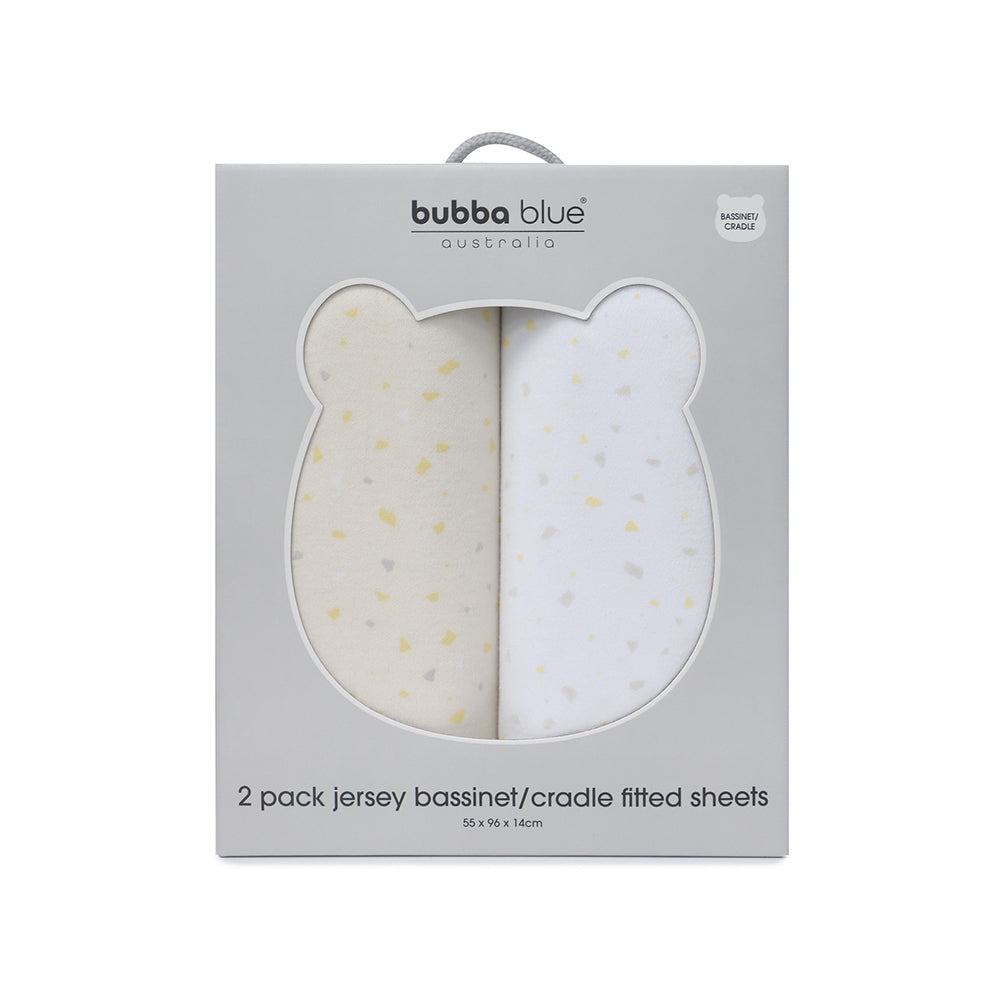 10506-2pc-bubba-blue-everyday-cradle-fitted-sheet-terrazzo-wht-wheat-55x96cm