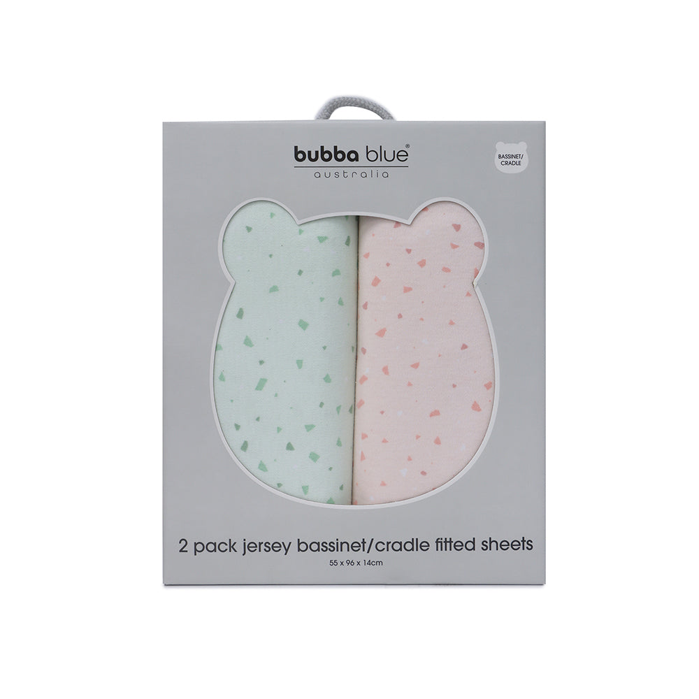 10513-2pc-bubba-blue-everyday-cradle-fitted-sheet-terrazzo-rose-mint-55x96cm