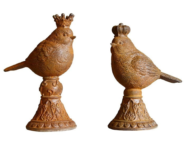 10803-garden-rust-17cm-royal-bird-cast-iron-decor-assorted