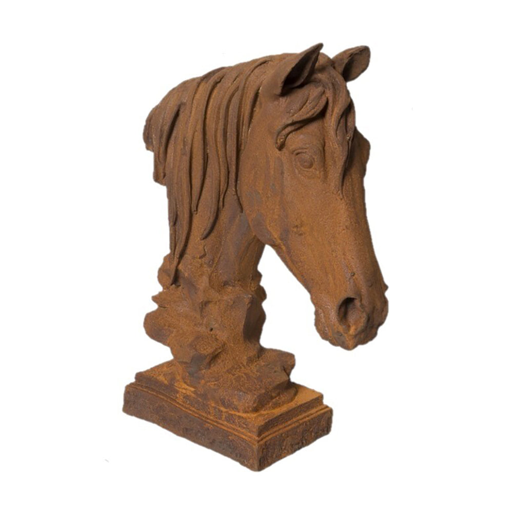 12265-garden-cast-iron-44cm-horse-head-sculpture-outdoor-decor-large