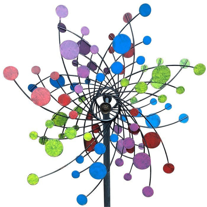 12326-garden-metal-225cm-colourful-windmill-outdoor-ornament-yard-patio-decor