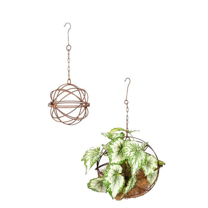 12371-hanging-basket-20-30cm-metal-ball-w-hook-set-brown