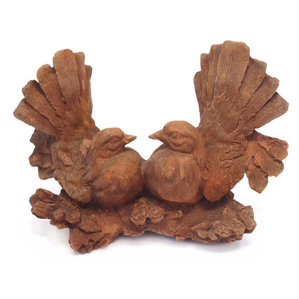 12951-fantail-birds-28x18cm-cast-iron-rust-finish-garden-decor