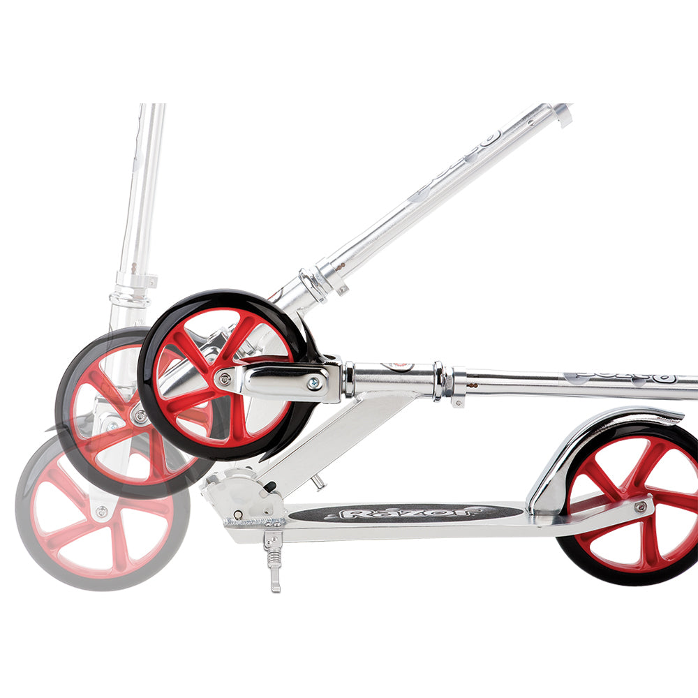 13013201-razor-a5-lux-kick-scooter-silver-red-kids-ride-on-toy-8y