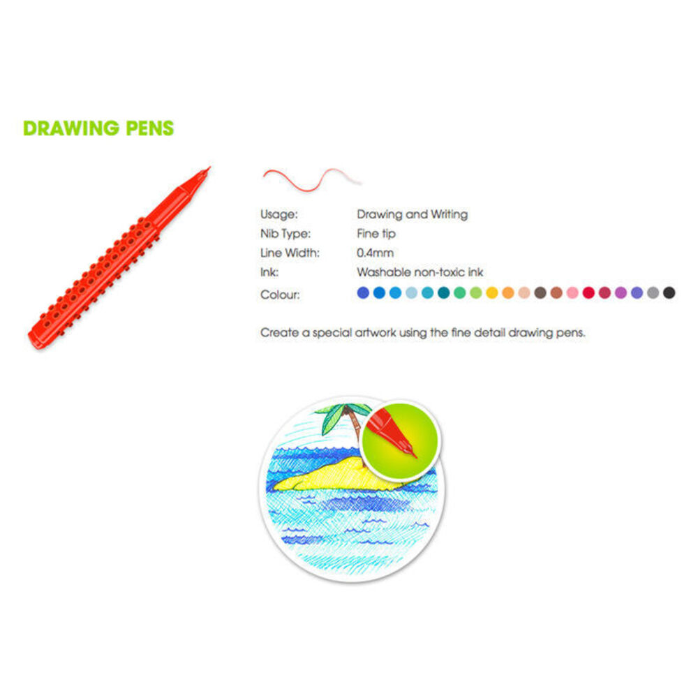 132073-artline-stix-drawing-pen-20pk-pens-markers-draw-build-play-kids-children-teens