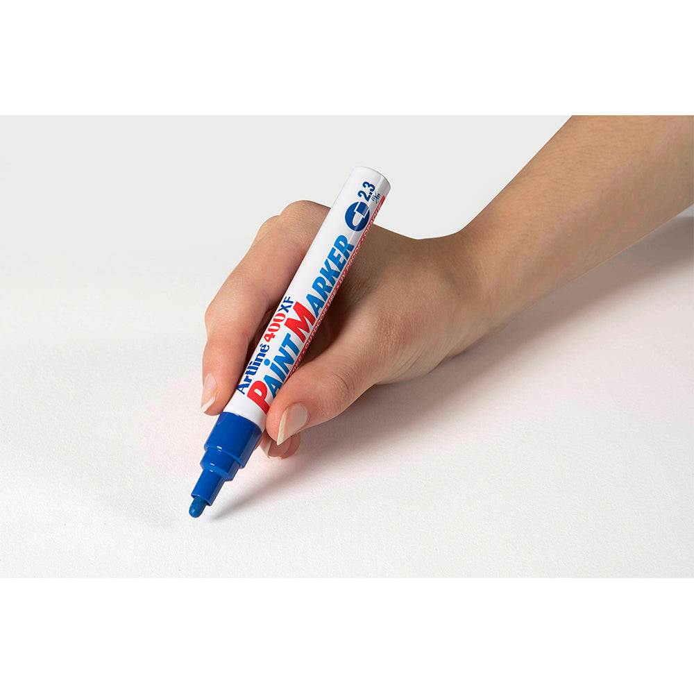 140003-12pk-artline-400-permanent-paint-marker-2-3mm-bullet-nib-blue