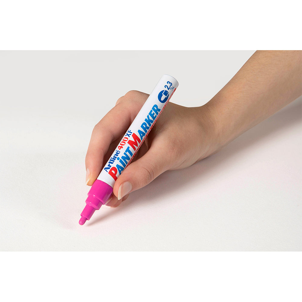 140009-12pk-artline-400-permanent-paint-marker-2-3mm-bullet-nib-pink