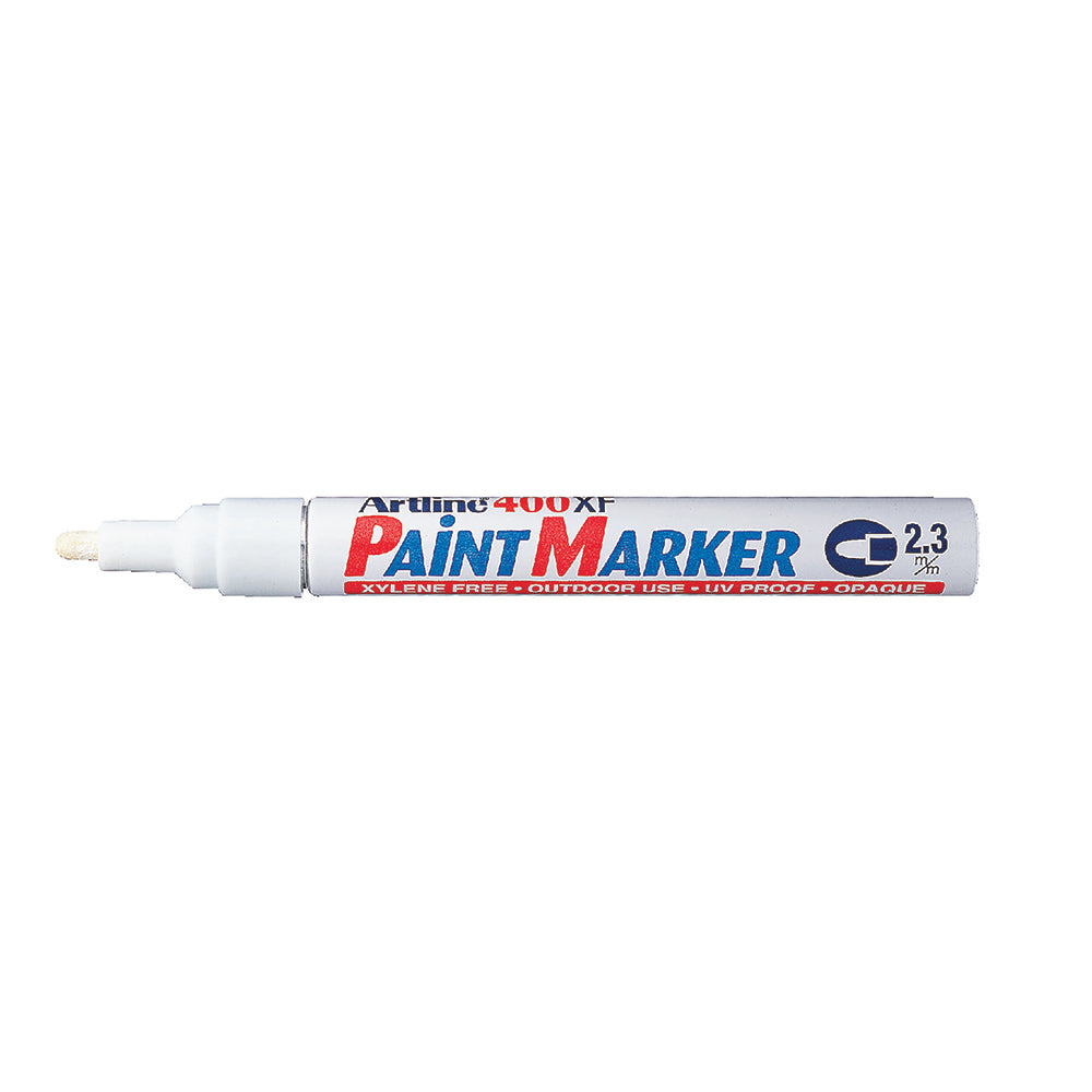140033-12pk-artline-400-permanent-paint-marker-2-3mm-bullet-nib-white