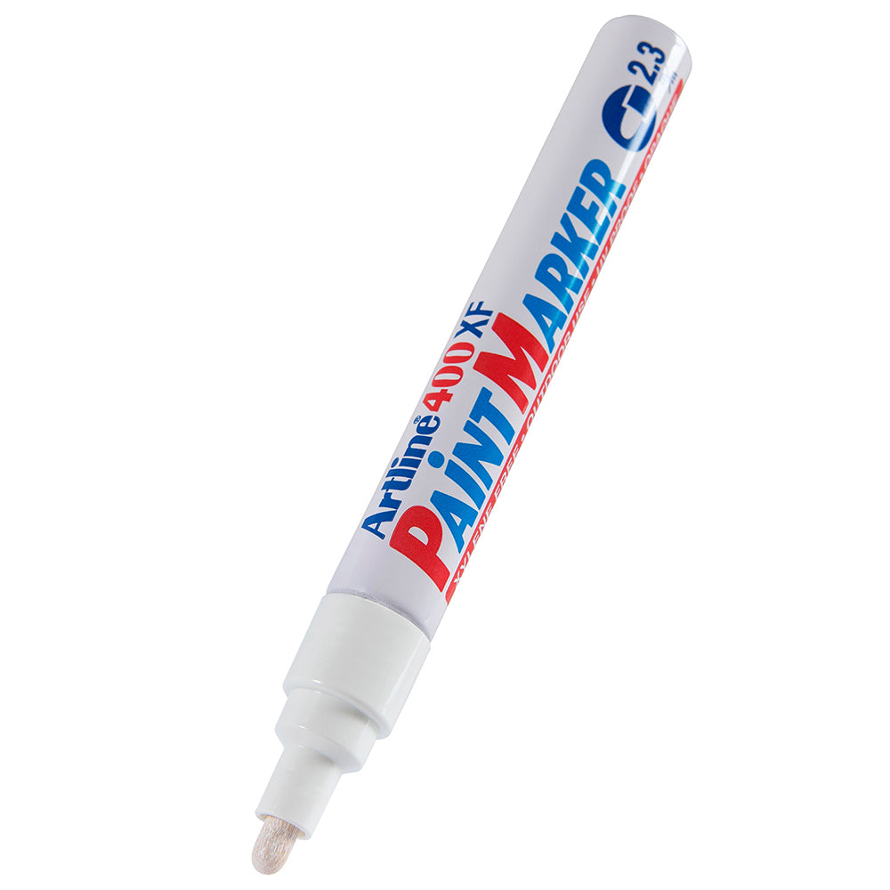 140033-12pk-artline-400-permanent-paint-marker-2-3mm-bullet-nib-white