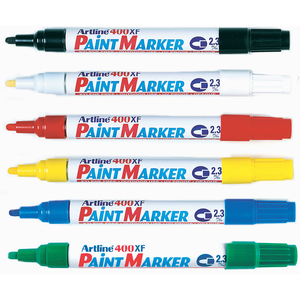140042-12pk-artline-400-permanent-paint-marker-2-3mm-bullet-nib-assorted