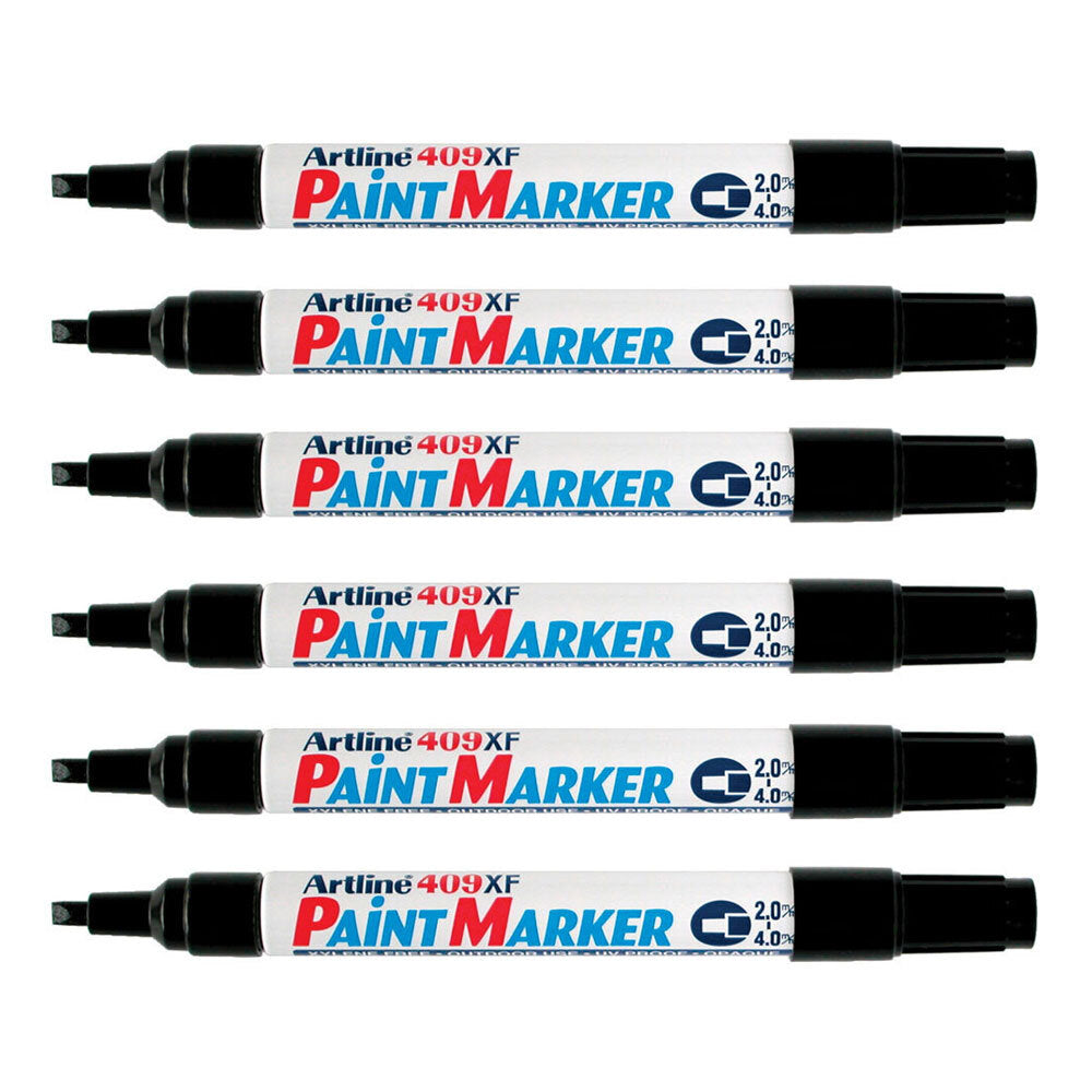 140901-12pk-artline-409-permanent-paint-marker-4-0mm-chisel-nib-black