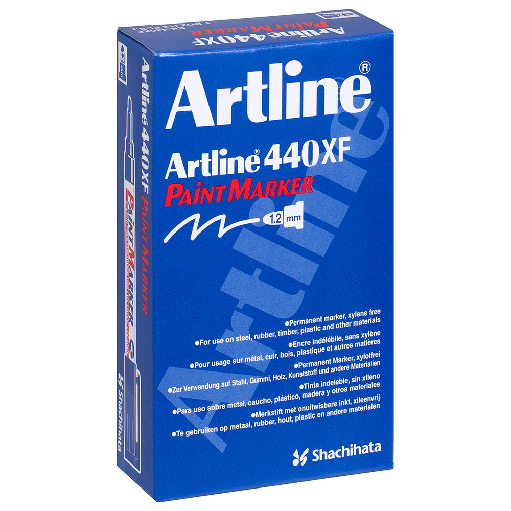 144001-12pk-artline-440-permanent-paint-marker-1-2mm-bullet-nib-black