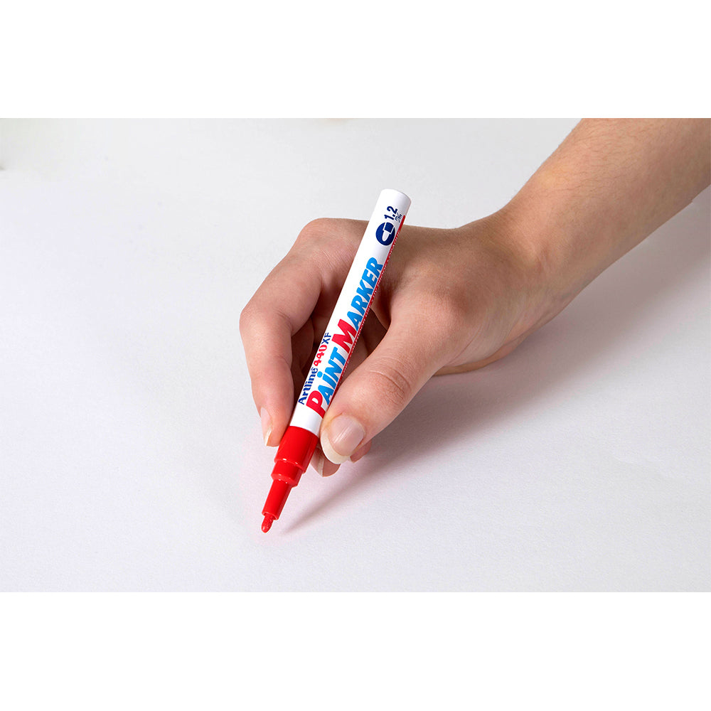 144002-12pk-artline-440-permanent-paint-marker-1-2mm-bullet-nib-red