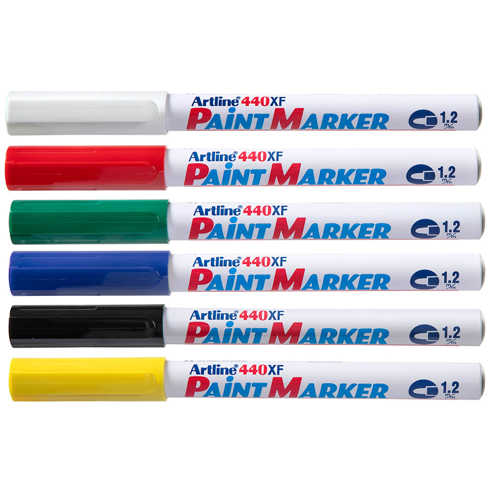 144041-12pk-artline-440-permanent-paint-marker-1-2mm-bullet-nib-assorted