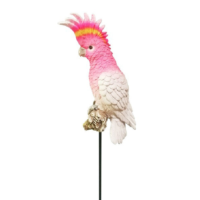 16409-cockatoo-on-stick-12cm-bird-garden-decor-assorted