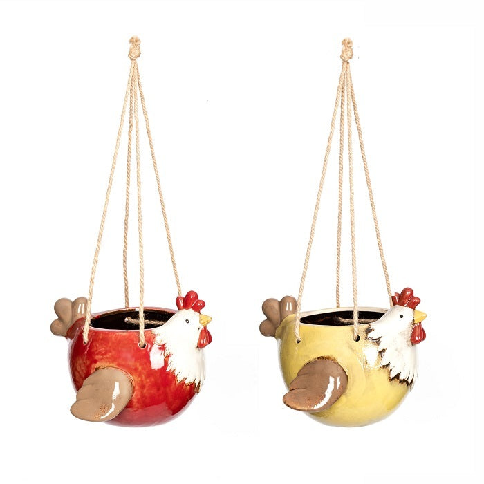 16515-hanging-planter-22cm-chicken-flying-pot-garden-home-decor-assorted