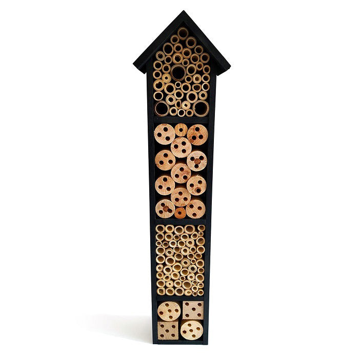 17031-insect-hotel-60cm-zinc-roof-house-outdoor-garden-decor-black