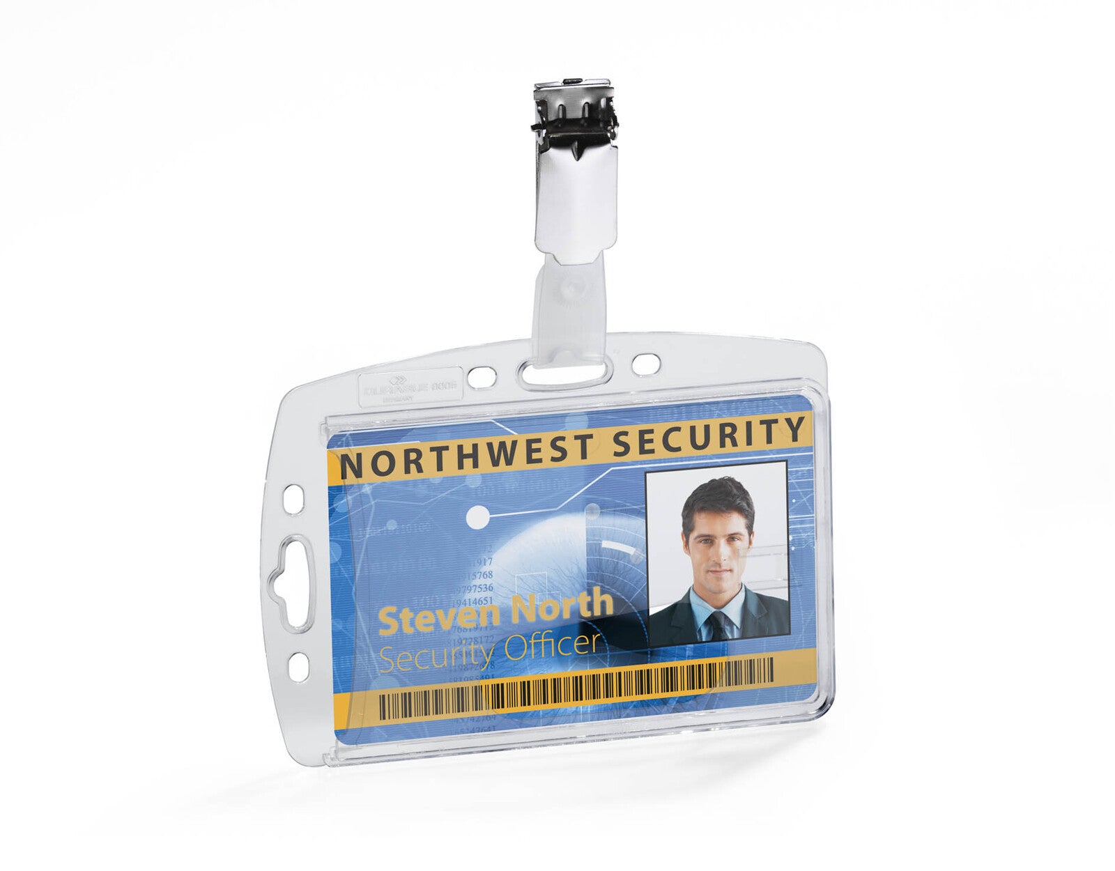 1800519-durable-8-7cm-security-pass-card-holder-acrylic-w-clip-crystal-clear