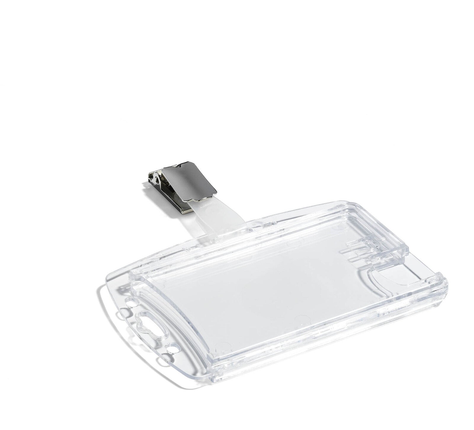 1801319-durable-8-7cm-security-duo-pass-card-holder-acrylic-w-clip-clear