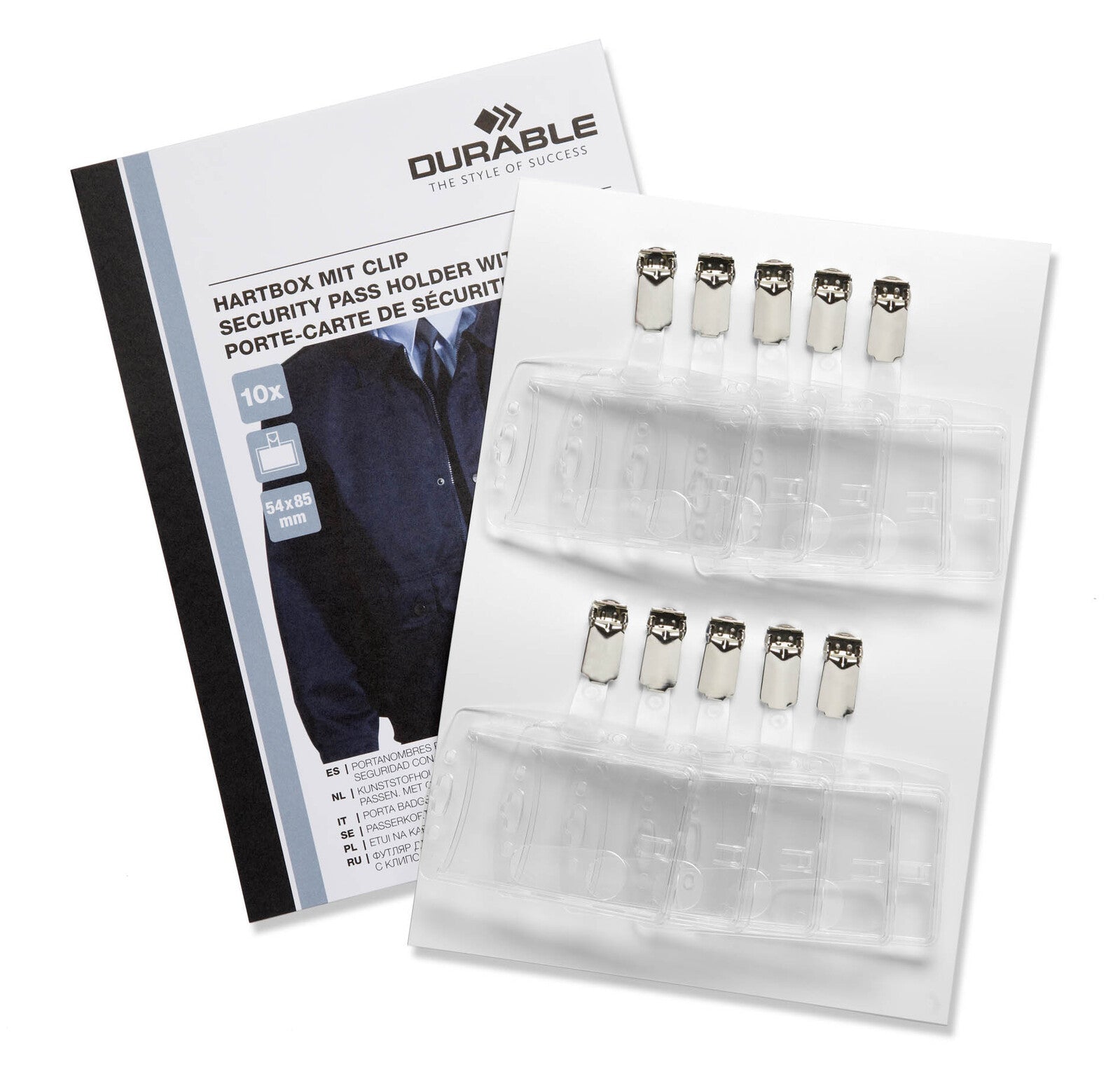 1869819-10pk-durable-5x8cm-acrylic-card-pass-holder-w-clip-clear