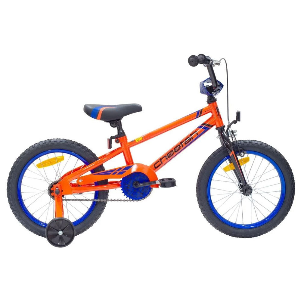 19237-cheetah-amigo-boys-16-inch-bike-gloss-pearl-orange-black-navy-blue-3-6y