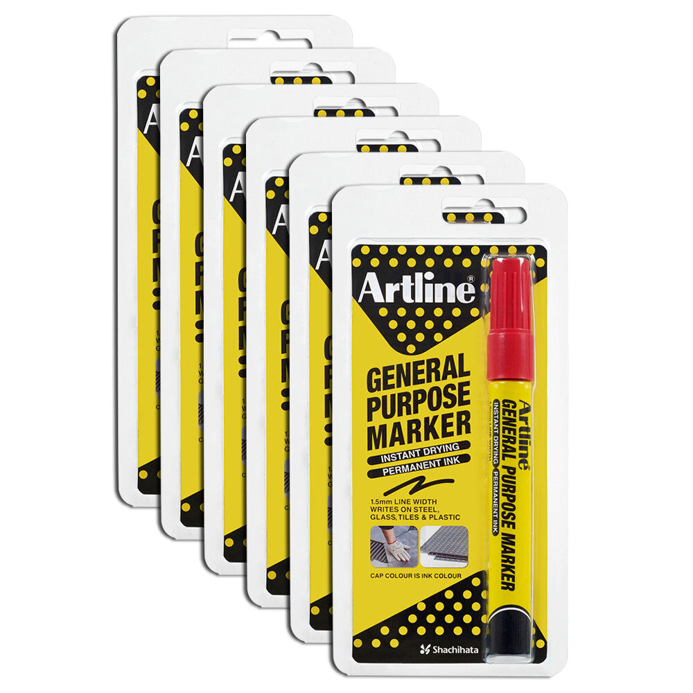 195102hs-12pk-artline-general-purpose-permanent-marker-1-5mm-bullet-nib-red-hs