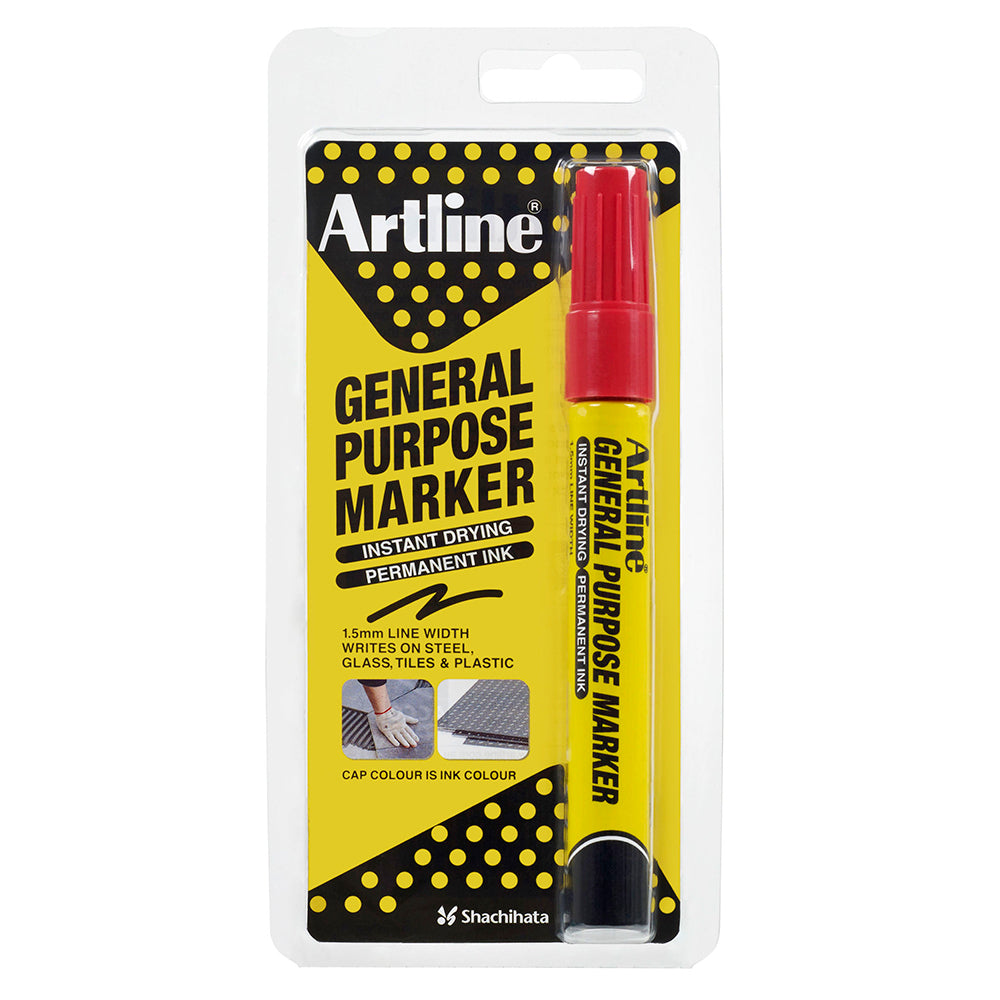 195102hs-12pk-artline-general-purpose-permanent-marker-1-5mm-bullet-nib-red-hs