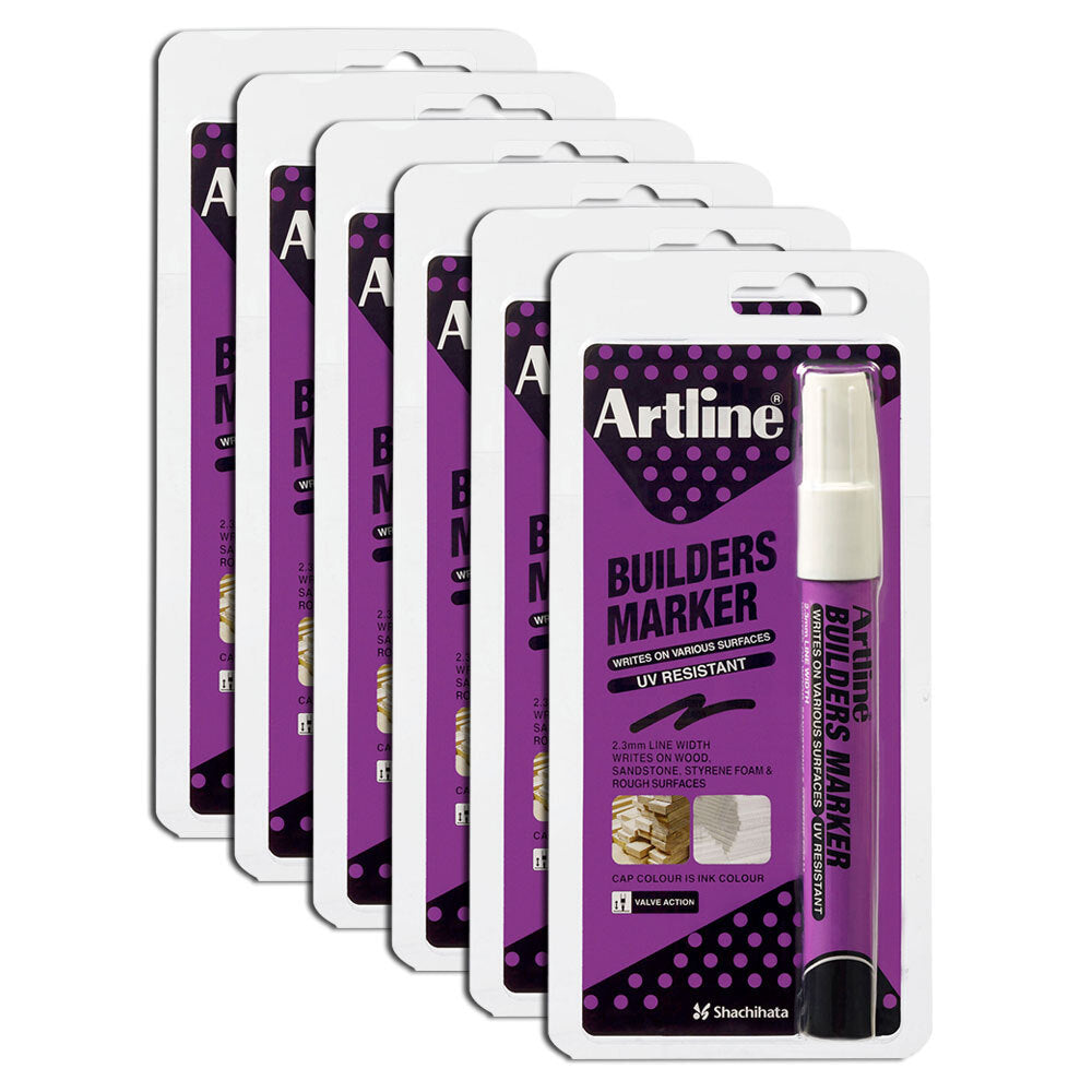 195233hs-12pk-artline-builders-permanent-marker-2-3mm-bullet-nib-white-hs
