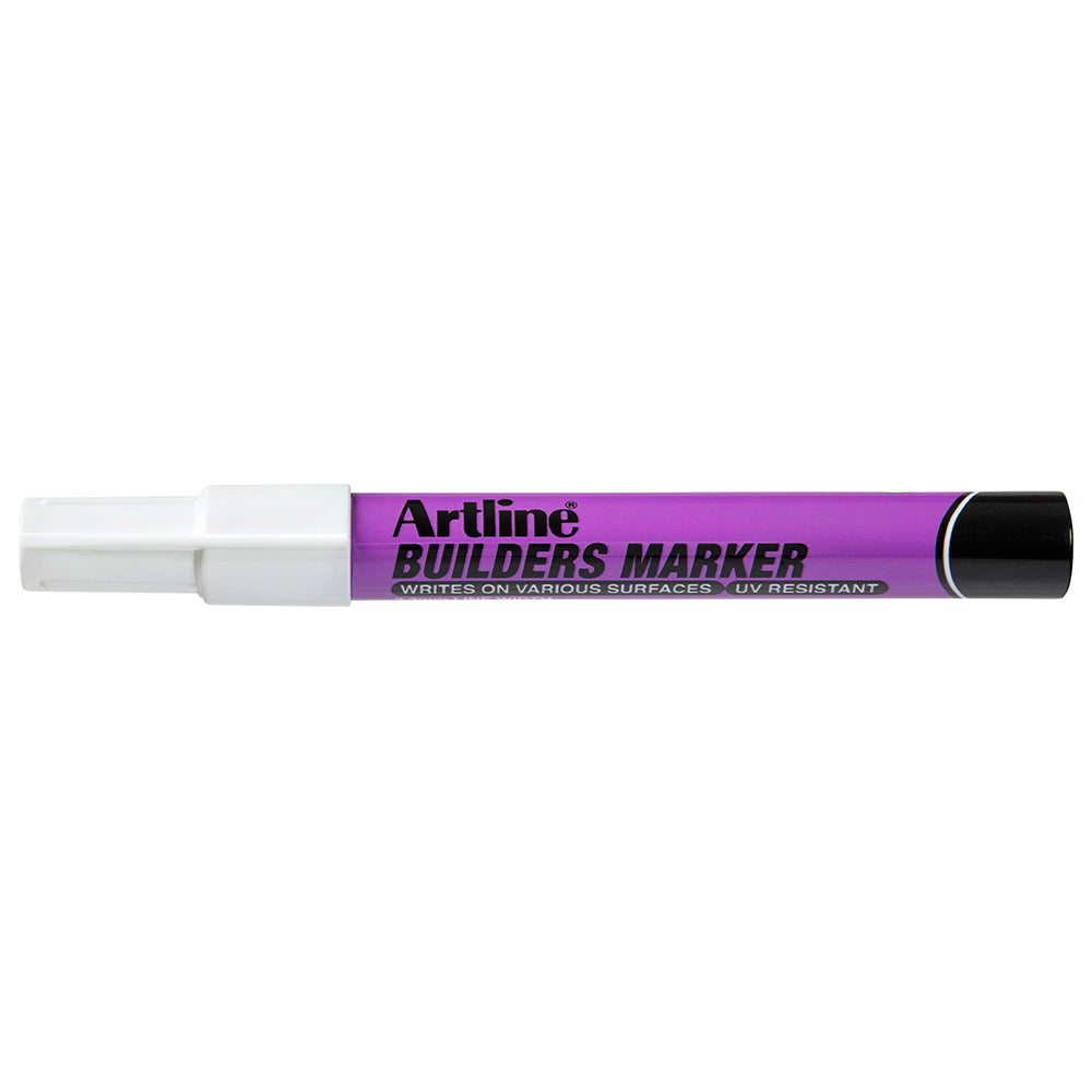 195233w-12pk-artline-builders-permanent-marker-2-3mm-bullet-nib-white