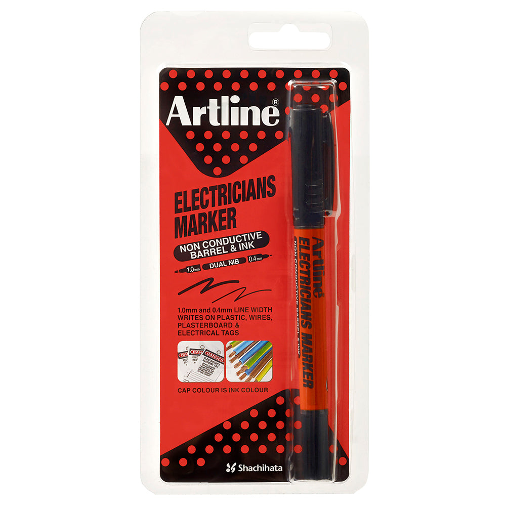 195301hs-12pk-artline-electricians-permanent-marker-1-4mm-dual-nib-black-hs