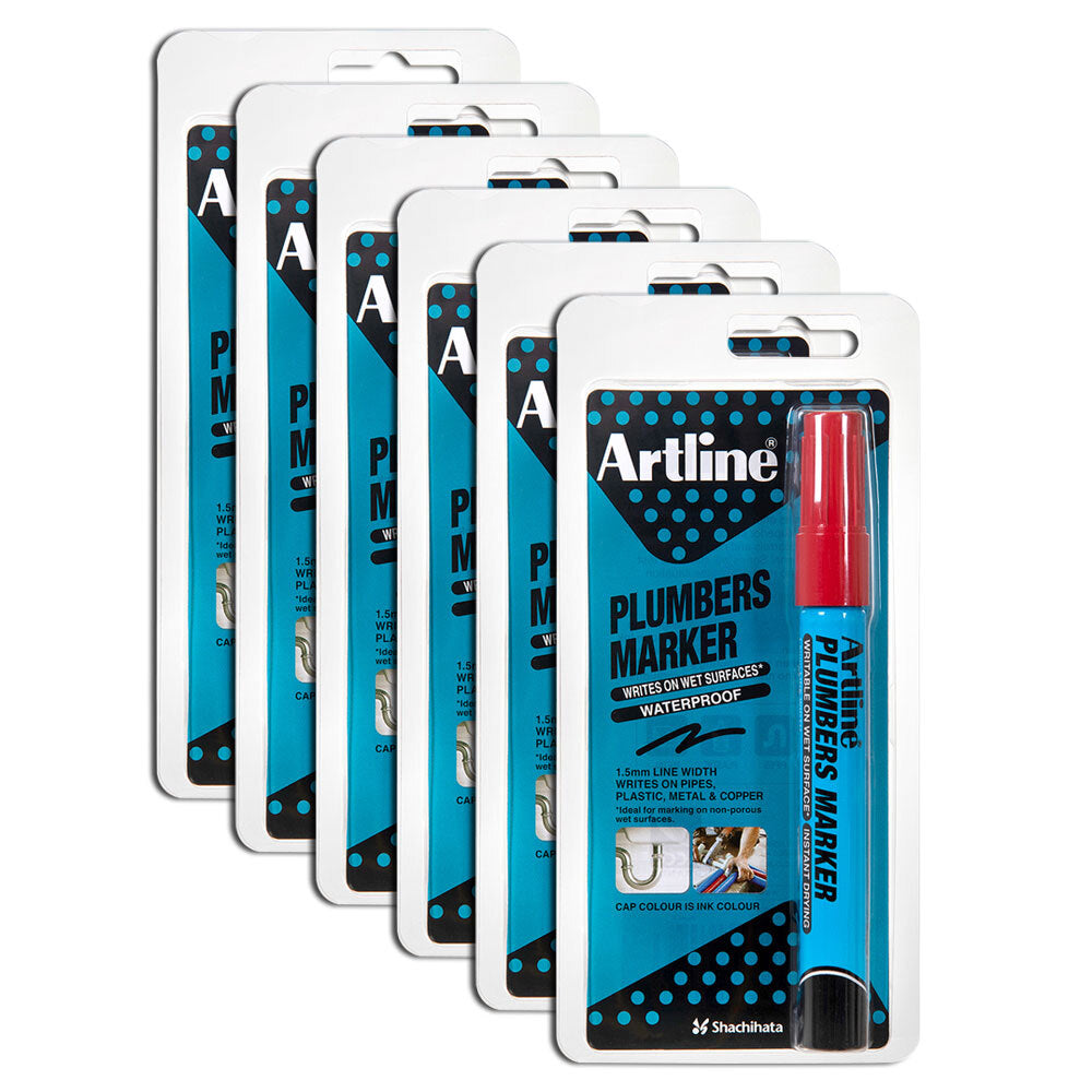 195502hs-12pk-artline-plumbers-permanent-marker-1-0mm-bullet-nib-red-hs