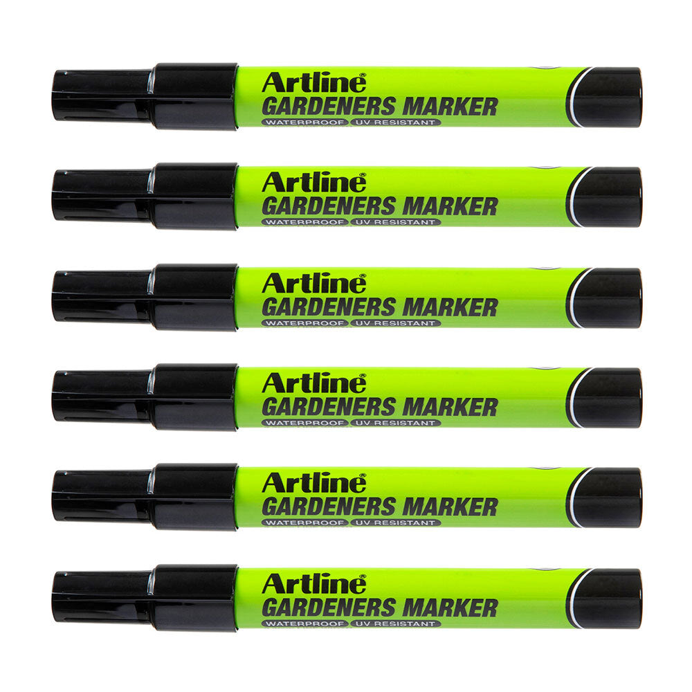 195701b-12pk-artline-gardeners-permanent-marker-1-5mm-bullet-nib-black