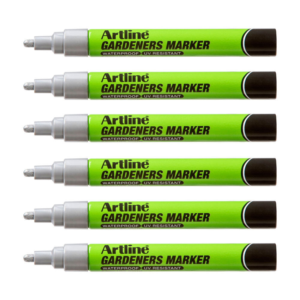 195762s-12pk-artline-gardeners-permanent-marker-fade-resistant-silver