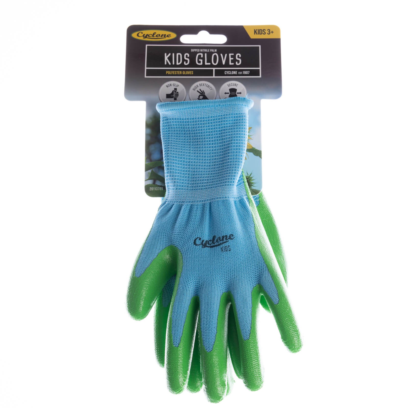 20113789-cyclone-kids-childrens-gardening-gloves-polyester-dipped-nitrile-3y-yellow