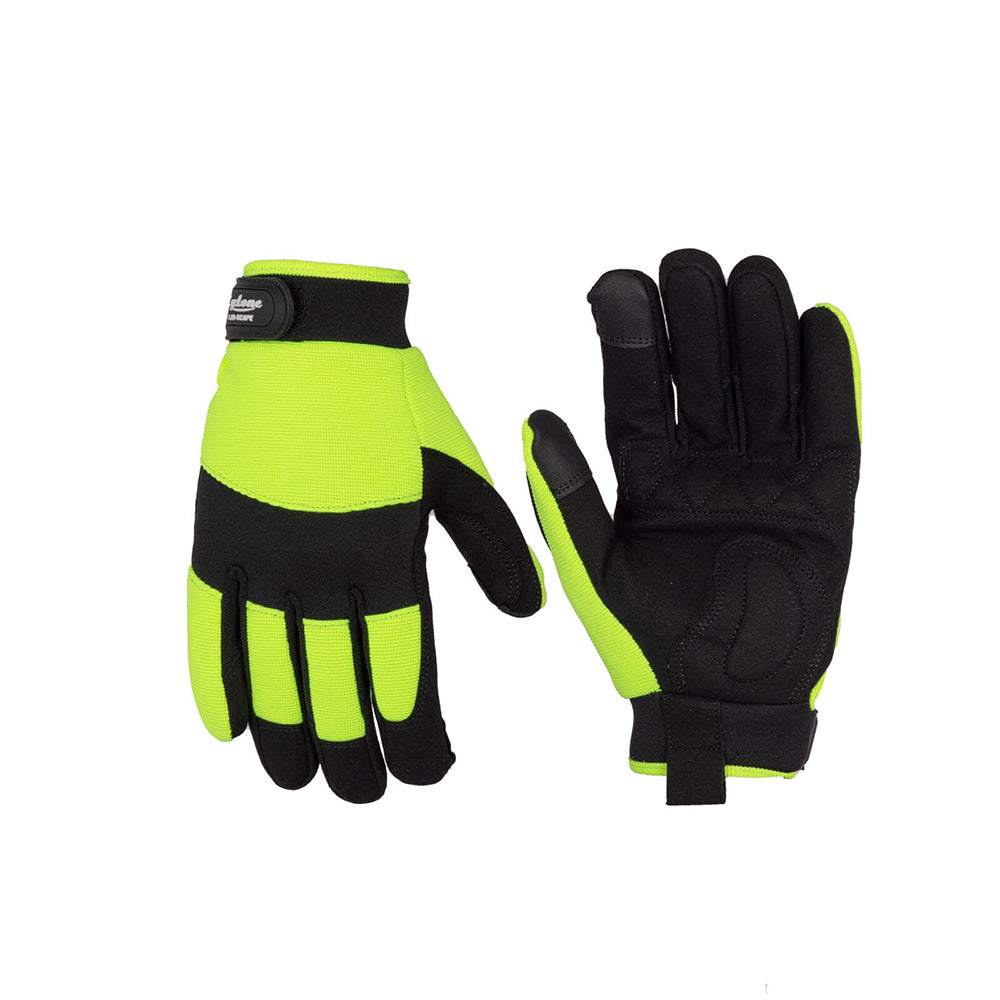 20114328-cyclone-size-large-flexscape-gardening-gloves-synthetic-leather-hivis-yellow
