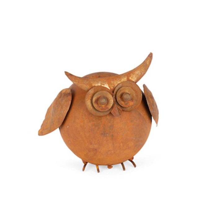 20512-round-7-5cm-owl-rust-metal-ornament-outdoor-decor-small