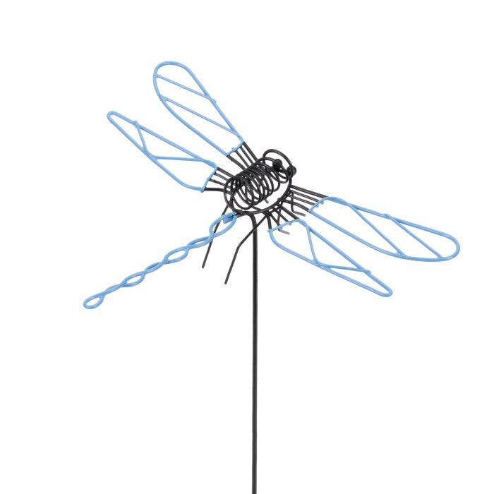 20819-dragonfly-wire-on-stick-19-5cm-metal-ornament-decor-medium-assorted