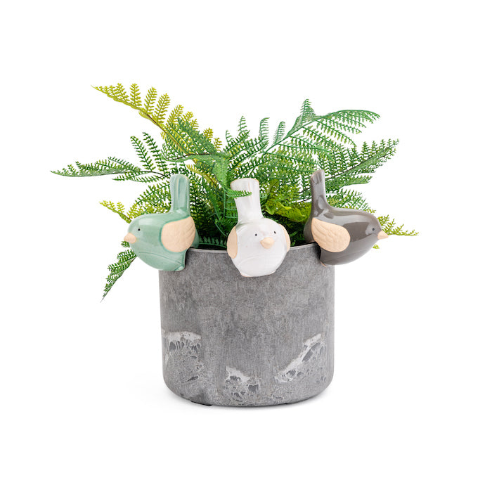 21441-bird-7-5cm-pot-planter-sitter-ornament-decor-assorted