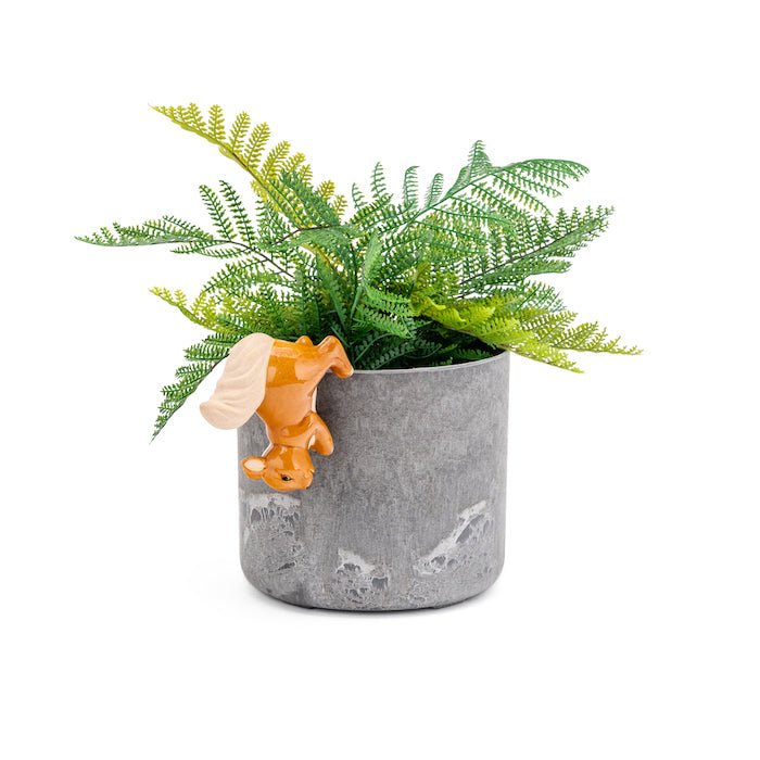 21458-squirrel-9cm-pot-planter-sitter-ornament-decor-brown