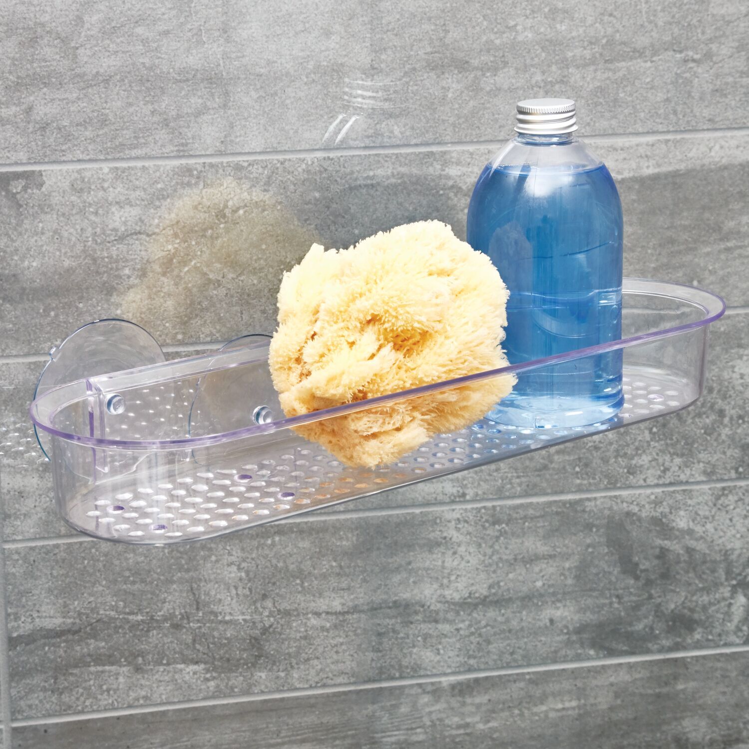 21700-idesign-classic-38x11cm-suction-shelf-shower-tub-caddy-clear