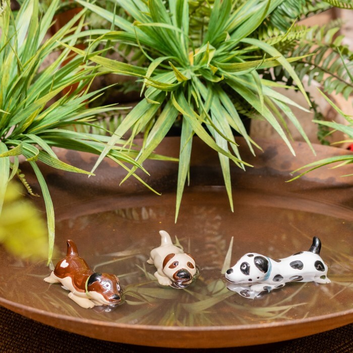 22240-floating-12cm-ceramic-dog-ornament-garden-decor-assorted