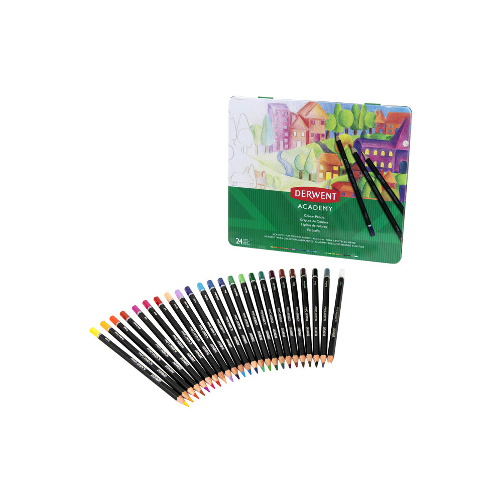 2301938-derwent-academy-art-craft-hexagonal-colour-pencil-tin-24pc