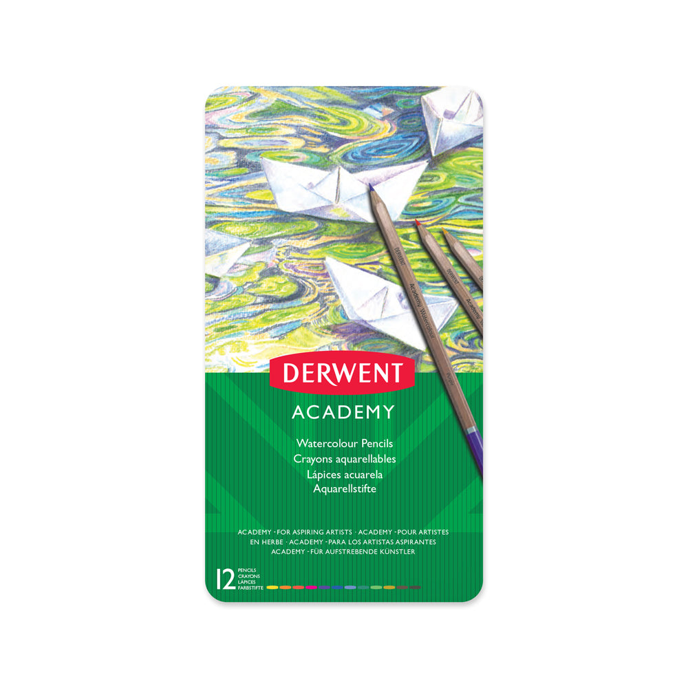 2301941-derwent-academy-art-craft-hexagonal-watercolour-pencil-tin-12pc