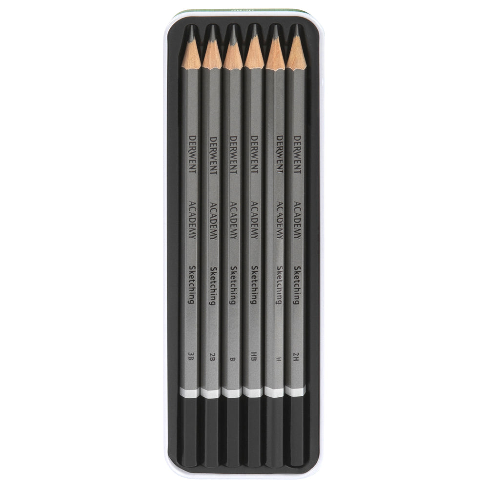 2301945f-derwent-academy-art-craft-hexagonal-sketch-pencil-tin-6pc