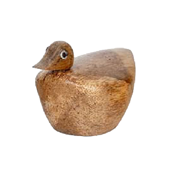 23926-sitting-duck-11cm-timber-animal-ornament-garden-decor-assorted