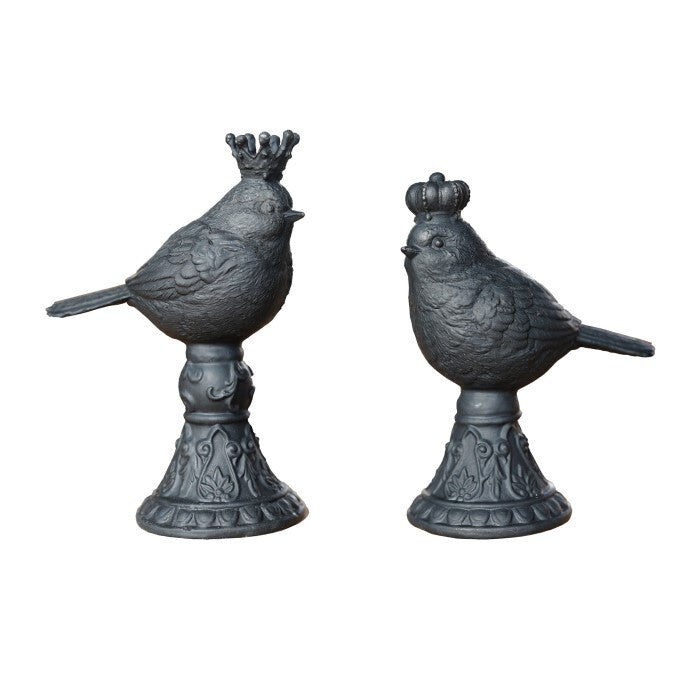 24510-royal-birds-17cm-cast-iron-black-ornament-decor-assorted