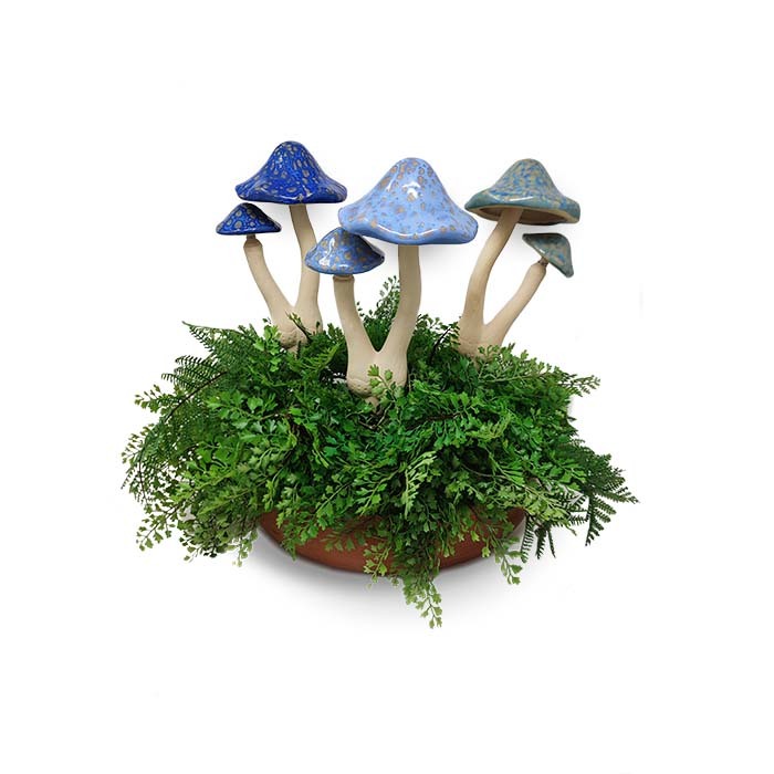 24572-mushroom-double-29cm-ceramic-garden-ornament-decor-blue