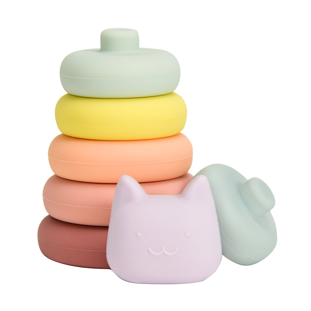 27sc-7pc-annabel-trends-silicone-cat-stackables-baby-teether-toy-0m
