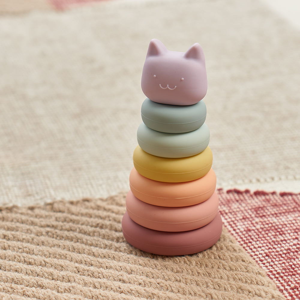 27sc-7pc-annabel-trends-silicone-cat-stackables-baby-teether-toy-0m
