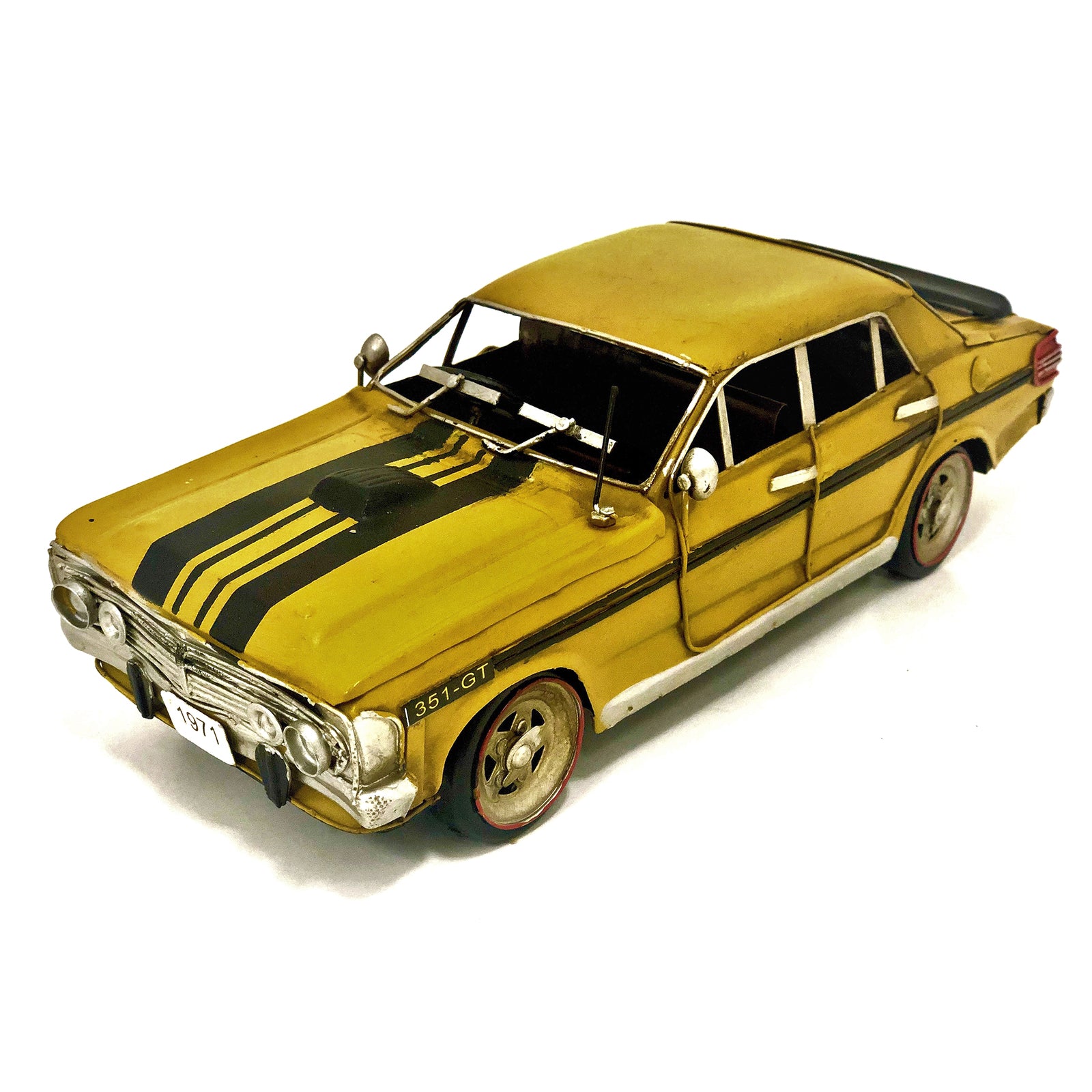30377-boyle-30cm-ford-xy-gt-car-metal-ornament-home-decor-yellow-black
